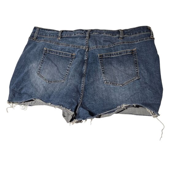 Torrid Jean Shorts Womens Size 24 High Waist Medium Wash Denim Booty Cutoffs - Picture 2 of 5